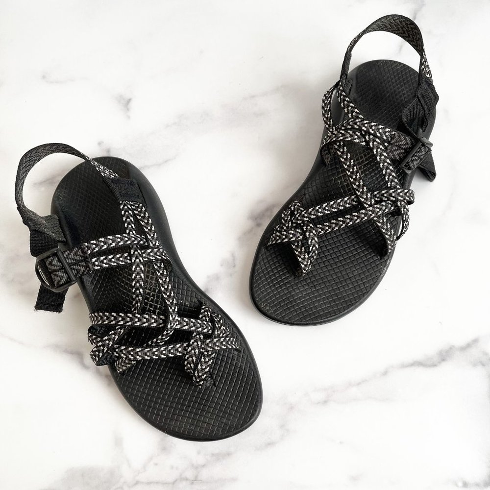 Chaco Sandals Black White Women's Size 8